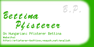 bettina pfisterer business card